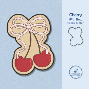 Cherry with Lacy Bow Cookie Cutter