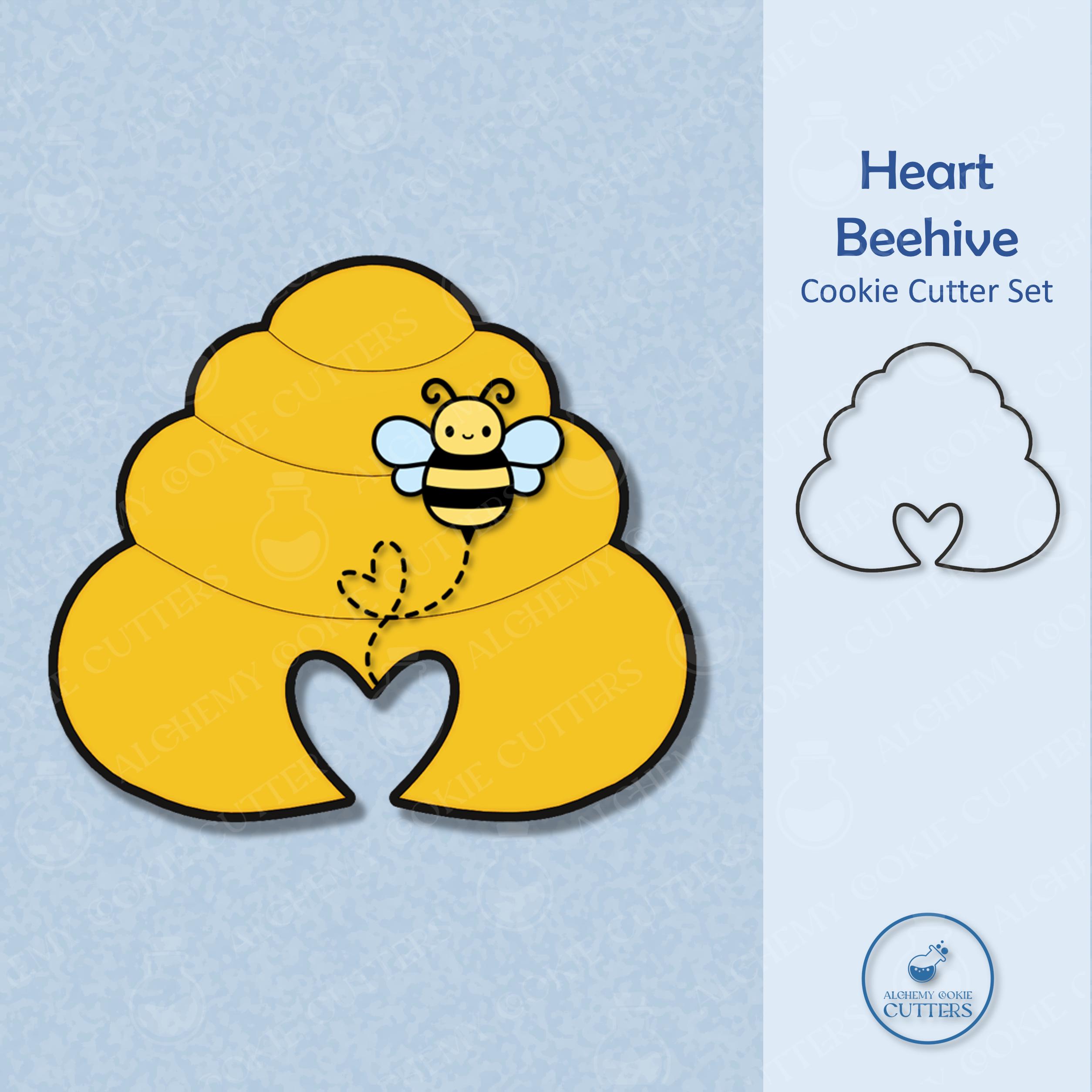Bee Heart Hive Cookie Cutter – Bumble Bee Summer Cookies - Etsy