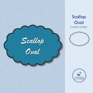 Scallop Oval Cookie Cutter: Plaque Frame