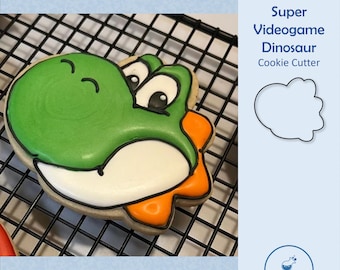 Super Video Game Inspired Dinosaur Head Cookie Cutter