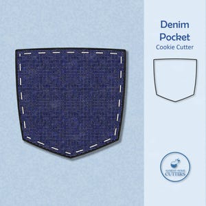 Denim Pocket Cookie Cutter: Cowboy/Cowgirl Theme