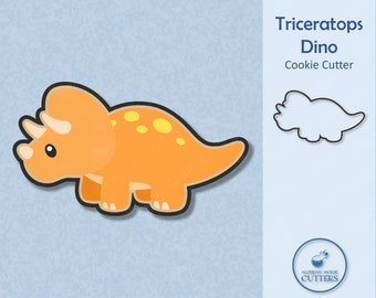 Dinosaur Cookie Cutter - Triceratops Dinosaur