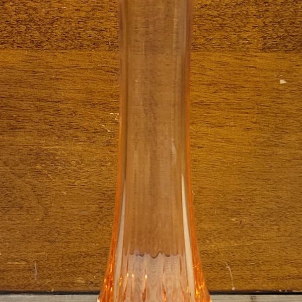 Vtg Fenton - Swung Glass - Pink Mini Bud Vase 8" X 2.25"