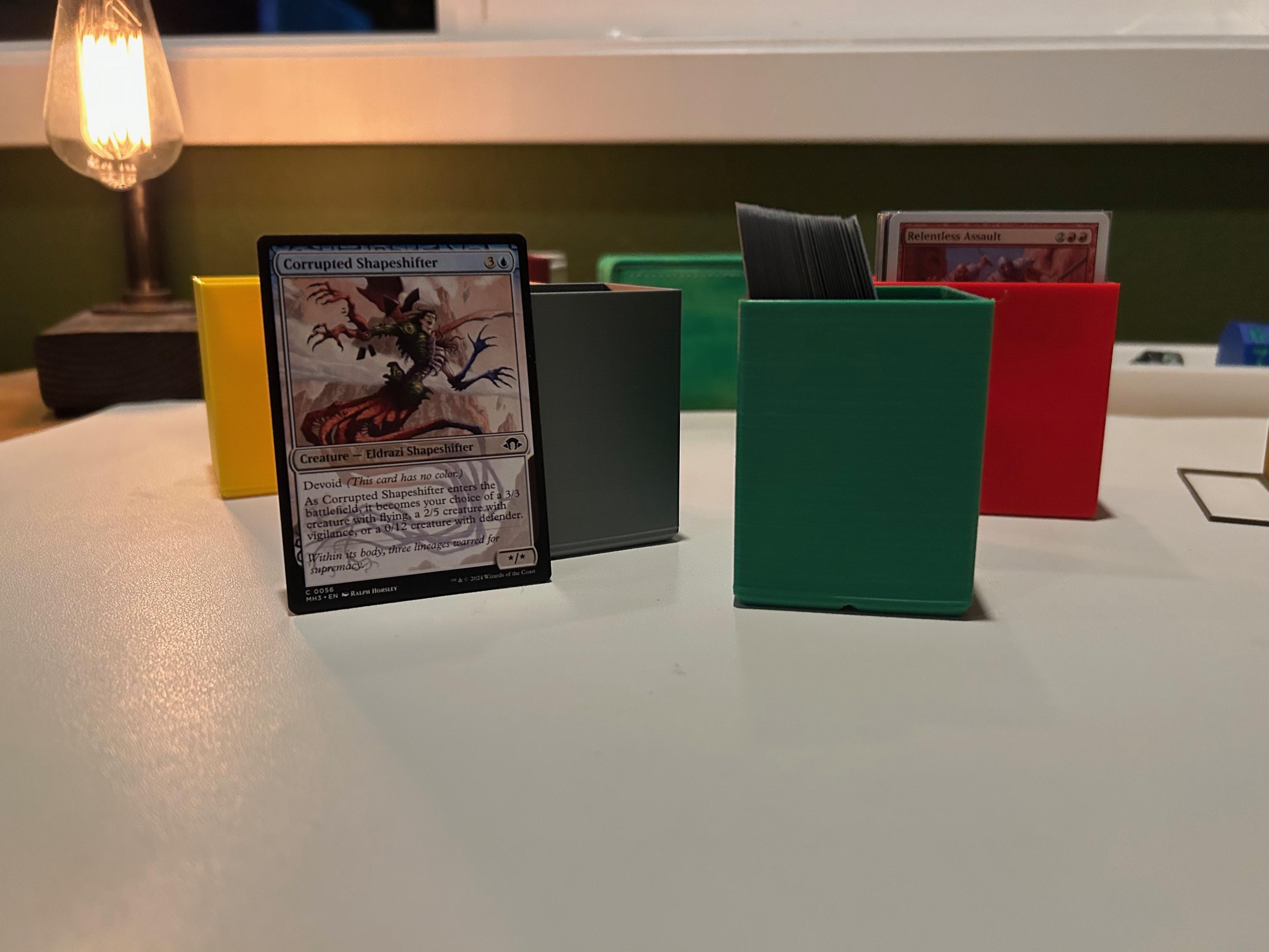 3D Printed Trading Card Storage Box – Medium Draupnir, Holds 50 Cards ...