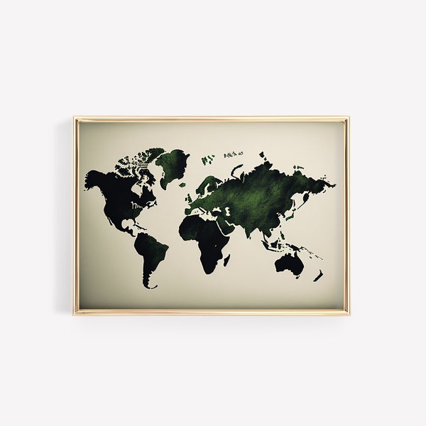 World Map, Simple World Map Dark, Green World Map, Colorful World Map, Minimalist World Map, Map Of The World, Travel Map, Travel World Map