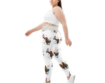 Dashing Dachshund Plus Size Leggings: Rare and Colorful Beachwear for the Whole Family All-Over Print Plus Size Leggings