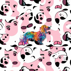 Unleash Your Creativity with AI Generated Dachshund Pattern Art: Instant Digital Downloads for Personal and Commercial Use