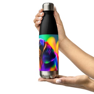 Bouteille d'eau en acier inoxydable Dachshund Delight : Art coloré et rare pour les plaisirs d'été