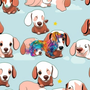 Let Your Creativity Shine with Dachshund Digital Pattern Prints!