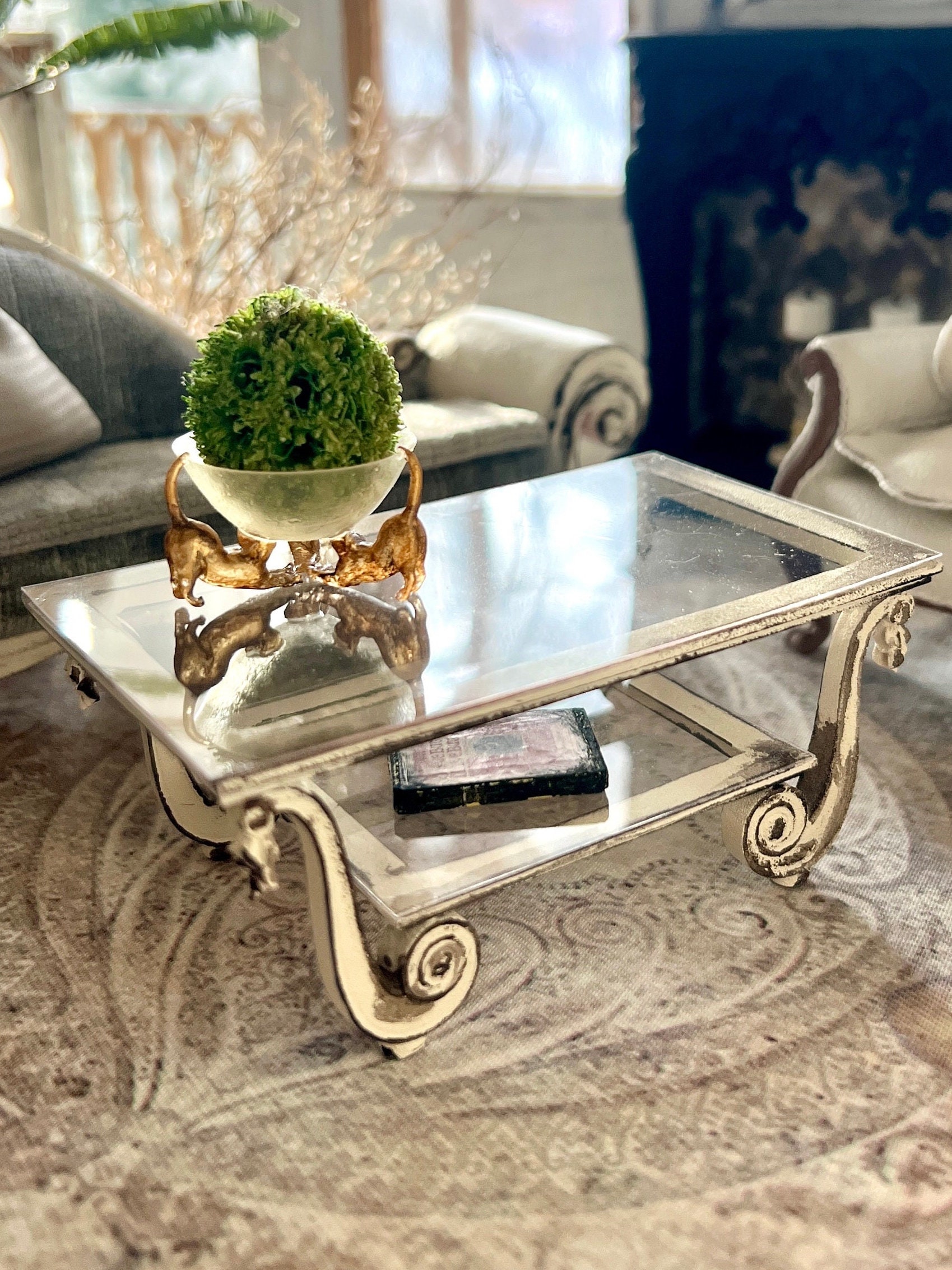 Small glass 2024 top coffee table