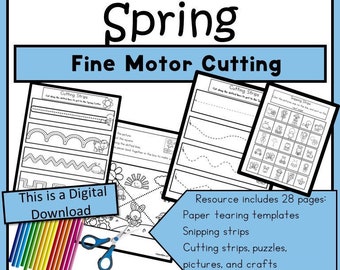 Spring Fine Motor Cutting Practice