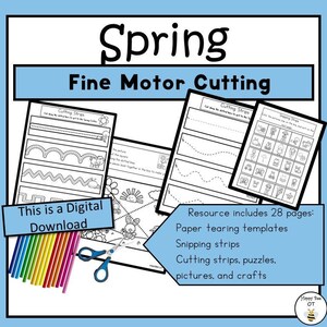 Spring Fine Motor Cutting Practice