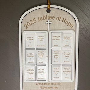 2025 Jubilee of Hope AOD Pilgrimage Sites Ornament Wall plaque Catholic keepsake