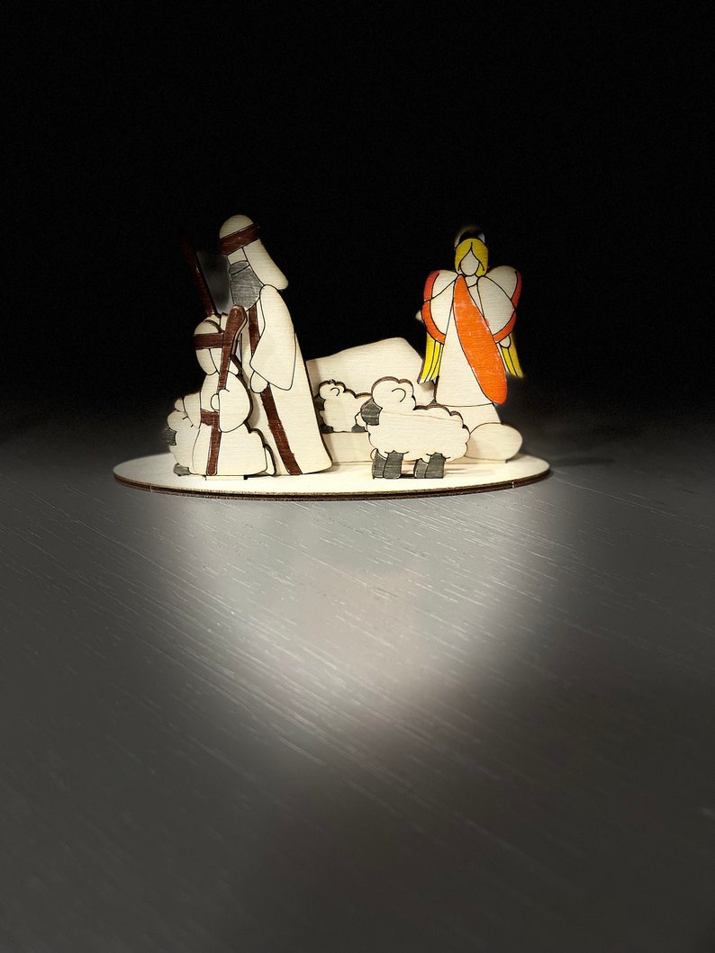 Color and Build Your Own Christmas Nativity, Wise Men, and Shepherds Stand Set image 3