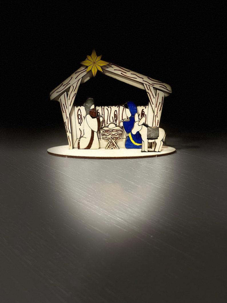 Color and Build Your Own Christmas Nativity, Wise Men, and Shepherds Stand Set image 4