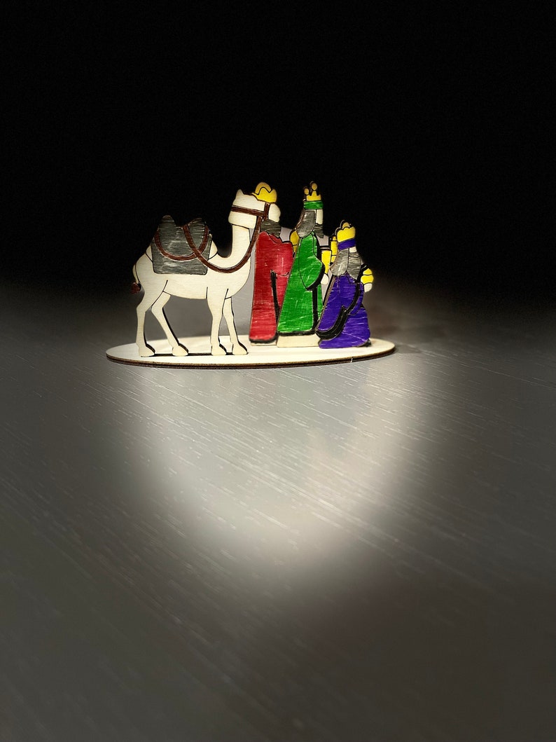 Color and Build Your Own Christmas Nativity, Wise Men, and Shepherds Stand Set image 5