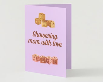 Girl baby shower card