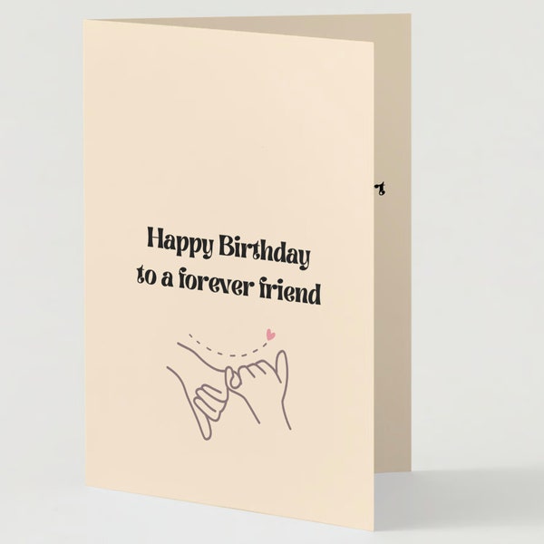 Forever friend - birthday card - bff