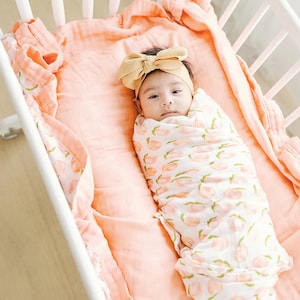 Georgia Muslin Peach Swaddle