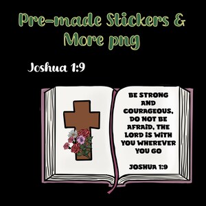 Fichier PNG uniquement - Joshua 1: 9 - FIV - design dessiné à la main - usage commercial inclus - nouvelles mamans - annonce de grossesse - Christian