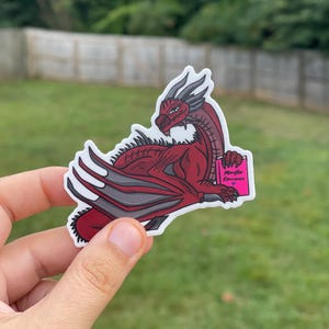Drac Sticker | Dracula | Monsters | Monster Romance | Spooky Season | Halloween | Vinyl Sticker | 2.5” | Fantasy | Dragon Art | Spooky Art