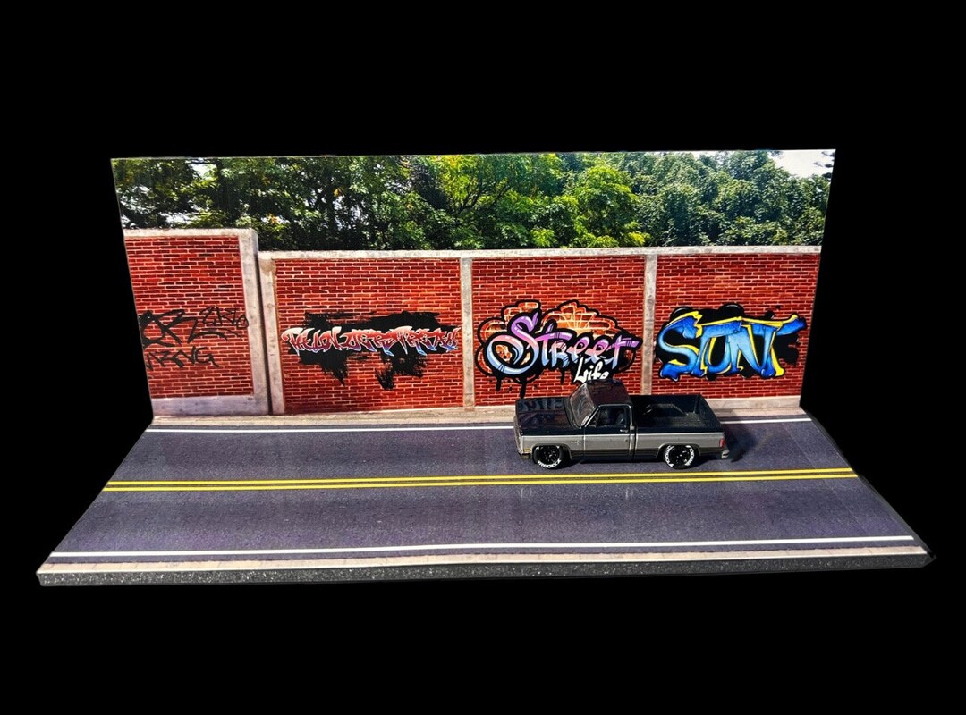1/64 Diorama Street Graffiti Brick Wall - Etsy