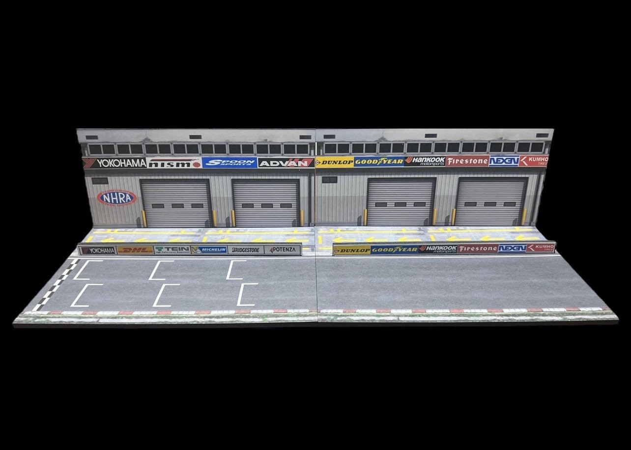☆1/64 Cocodake Diorama Plate H Set 1/64 Diorama Front Line Raceway Pit - Etsy