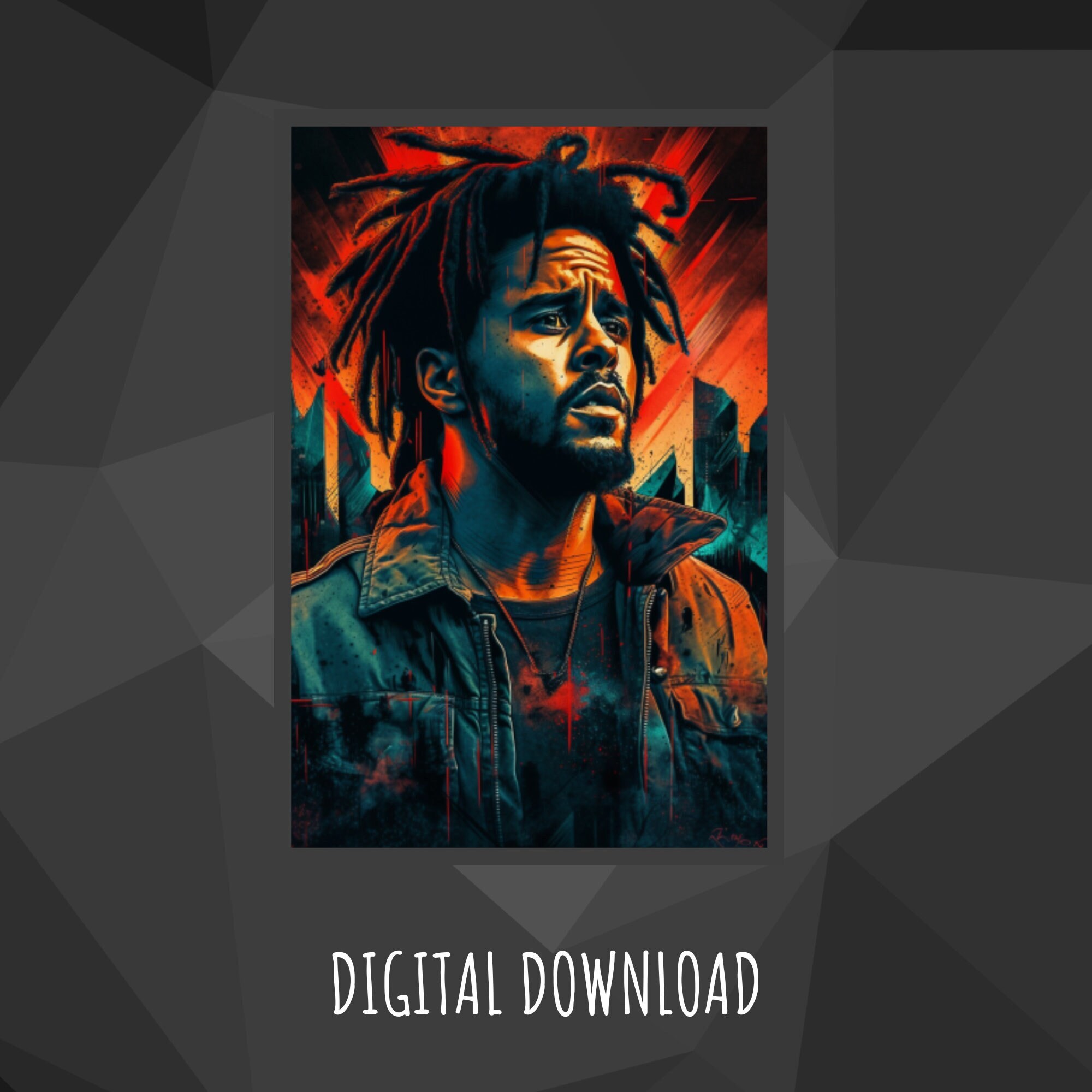 J Cole Print Digital Download Instant Download Digital - Etsy