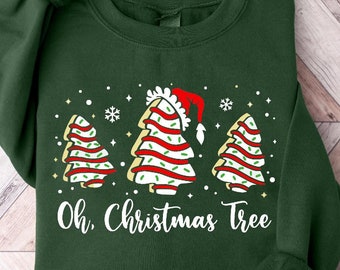 Sudadera con Árbol de Navidad, Suéter con Pastel de Navidad, Suéter con Cuello Redondo de Navidad, Camiseta con Árbol de Navidad, Camiseta Divertida de Navidad, Ropa Navideña