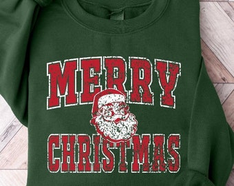 Retro Merry Christmas Sweatshirt, Christmas Sweatshirt, Christmas Shirt for Women, Christmas Gift, Christmas Shirt, Holiday Shirt,Winter Tee