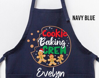 Personalized Cookie Baking Crew Apron: Holiday Baker Gift
