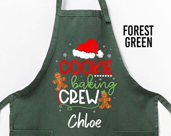 Personalized Cookie Baking Crew Apron: Christmas Chef Gift