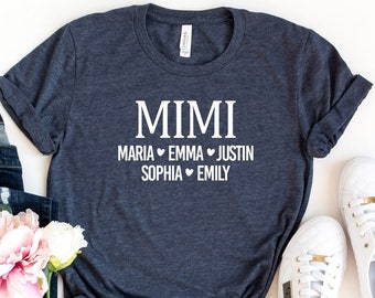Personalized Mimi Shirt, Custom Mimi T-Shirt, Grandma-life Shirts, Mother's Day Gift for Grandma, Grandkids Name Shirt, Mimi Tee, Mimi Gifts