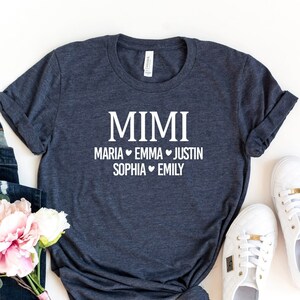 Personalized Mimi Shirt, Custom Mimi T-Shirt, Grandma-life Shirts, Mother&#39;s Day Gift for Grandma, Grandkids Name Shirt, Mimi Tee, Mimi Gifts
