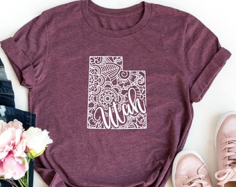 Utah State Shirt, Utah Map Silhouette Shirt, Home State Shirt, Utah Home Shirt, State Tee, Utah Travel Gift, Utah Vacation, Utah Lover Shirt