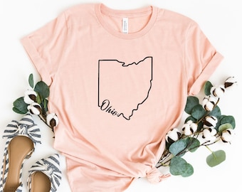Ohio State Shirt, Ohio Home Shirt, Ohio State Map Shirt, Ohio Travel Gifts, Home State Shirt, Ohio Map Silhouette Tee, Ohio State Sweatshirt