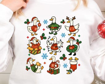 Chaotic Goose Christmas Sweatshirt, Funny Holiday Shirt