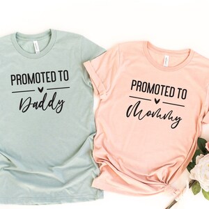 Promoted to Mommy, New Parents Gift Set,Mom Coming Home, Baby Shower Gifts, New Mom Shirt, Mother&#39;s Day Shirt, New Dad Shirt, Mom Outfit Tee