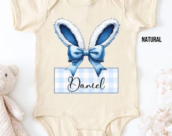 Personalized Easter Kids Shirt: Easter Bunny Kids Name Tee, Easter Gift Children