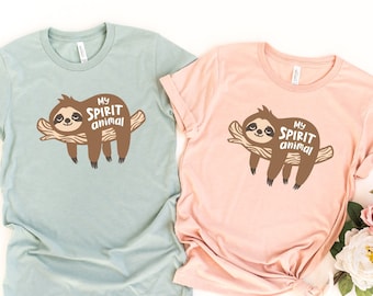 Camiseta de mi animal espiritual, Camiseta divertida de perezoso, Camiseta de animal espiritual de perezoso, Camiseta para amantes de los animales, Camiseta adorable de perezoso, Camiseta de la familia perezosa, Camiseta linda de perezoso