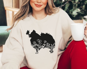 Pomeranian Sweatshirt, Black Pomeranian Sweater, Pomeranian Gifts, Cute Pomeranian Sweatshirt, Pomeranian Dog, Pomeranian Dad,Pomeranian Mom