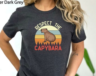 Camiseta de carpincho, camiseta linda de carpincho, camiseta de carpincho, ropa de carpincho, camisetas de animales, regalo de carpincho, camiseta para amantes de los animales, camiseta retro de carpincho