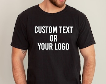 Camisetas personalizadas por delante y por detrás, Camiseta personalizada, Tu logotipo aquí, Camiseta personalizada para mujer y hombre, Texto inspirador, Regalos de impresión de camisetas personalizadas