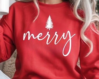 Sudadera Merry: Camisa festiva de Navidad, Suéter navideño