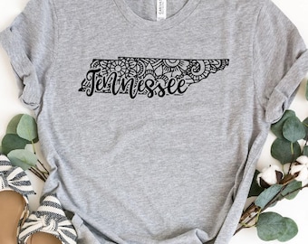 Tennessee State Shirt, Tennessee Home Shirt, Tennessee Map Tee, State Shirt, Tennessee Travel Shirt, Tennessee Lover Gift, TN Vacation Shirt