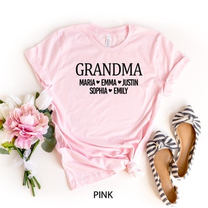 Personalized Grandma Shirt, Nana T-Shirts, Customized Mother's Day Shirt, Grandma T-Shirt, Nana Gift, Grandma Gift, With Grandchildren Names