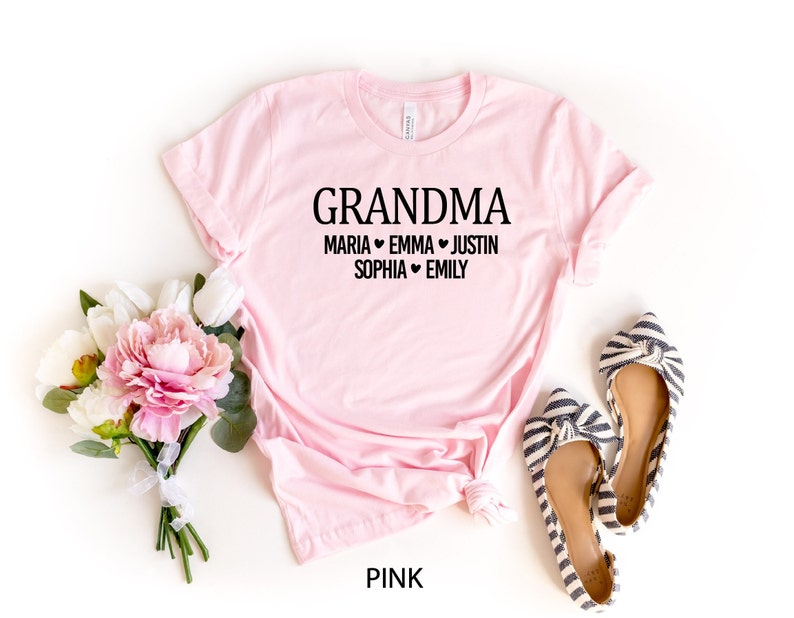 Personalized Grandma Shirt, Nana T-Shirts, Customized Mother's Day Shirt, Grandma T-Shirt, Nana Gift, Grandma Gift, With Grandchildren Names