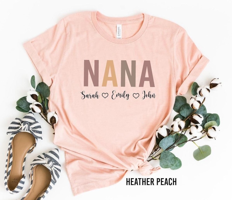 Custom Nana Shirt, Mom Shirt With Names, Personalized Nana T-shirt, Mother's Day Shirt, Nana With Children Names Tee, Custom Nana Shirt