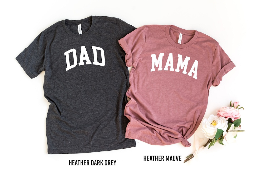 Personalized Mama Dad Shirts, Mommy and Dad Matching Tee, Pregnancy ...