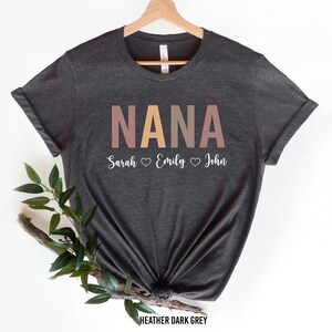 Custom Nana Shirt, Mom Shirt With Names, Personalized Nana T-shirt, Mother's Day Shirt, Nana With Children Names Tee, Custom Nana Shirt